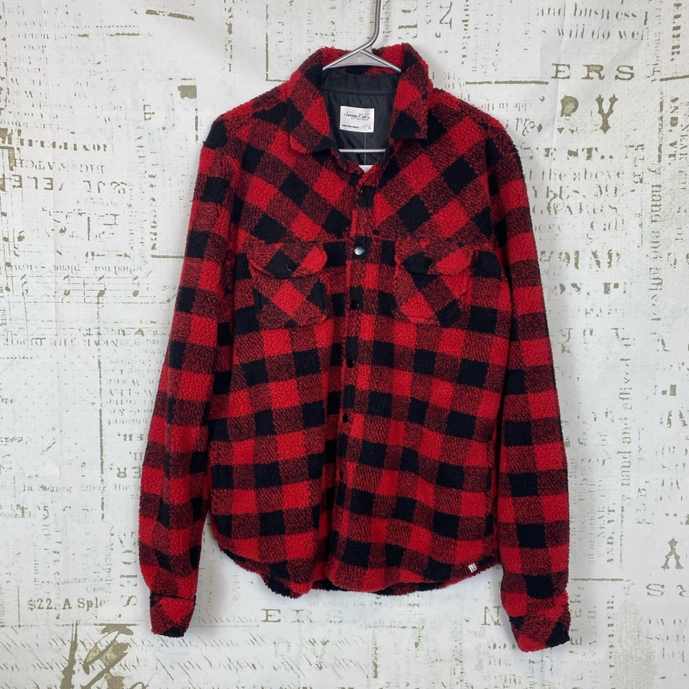 Red Black Trucker Shacket